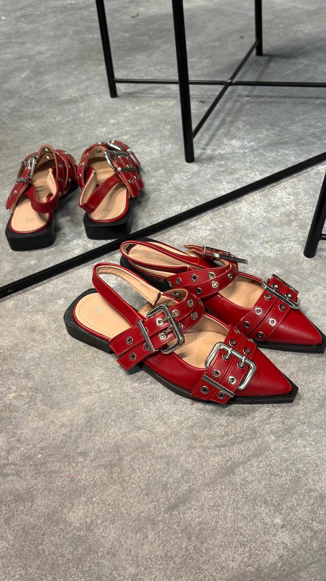 Flat Loafers Wine Red