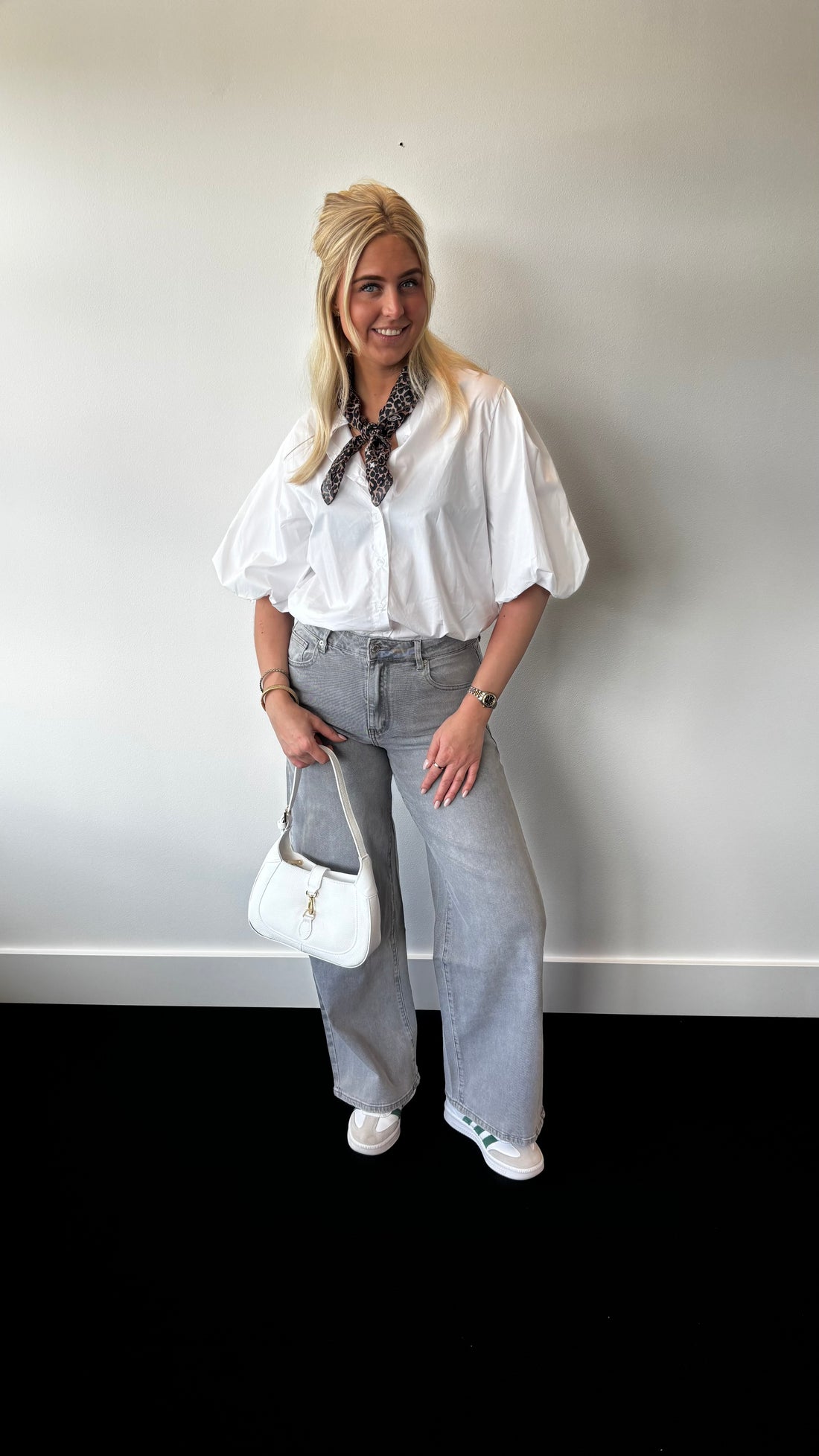 Puff Sleeve Blouse White