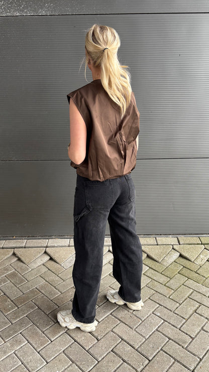 Gina Baggy Jeans Dark Grey 3463