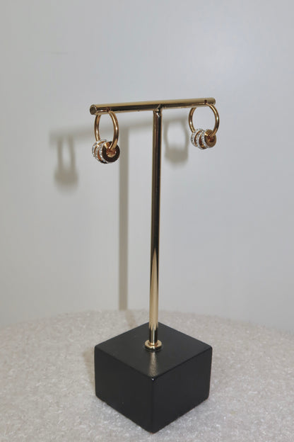 Mini Sparkle Hoops Gold