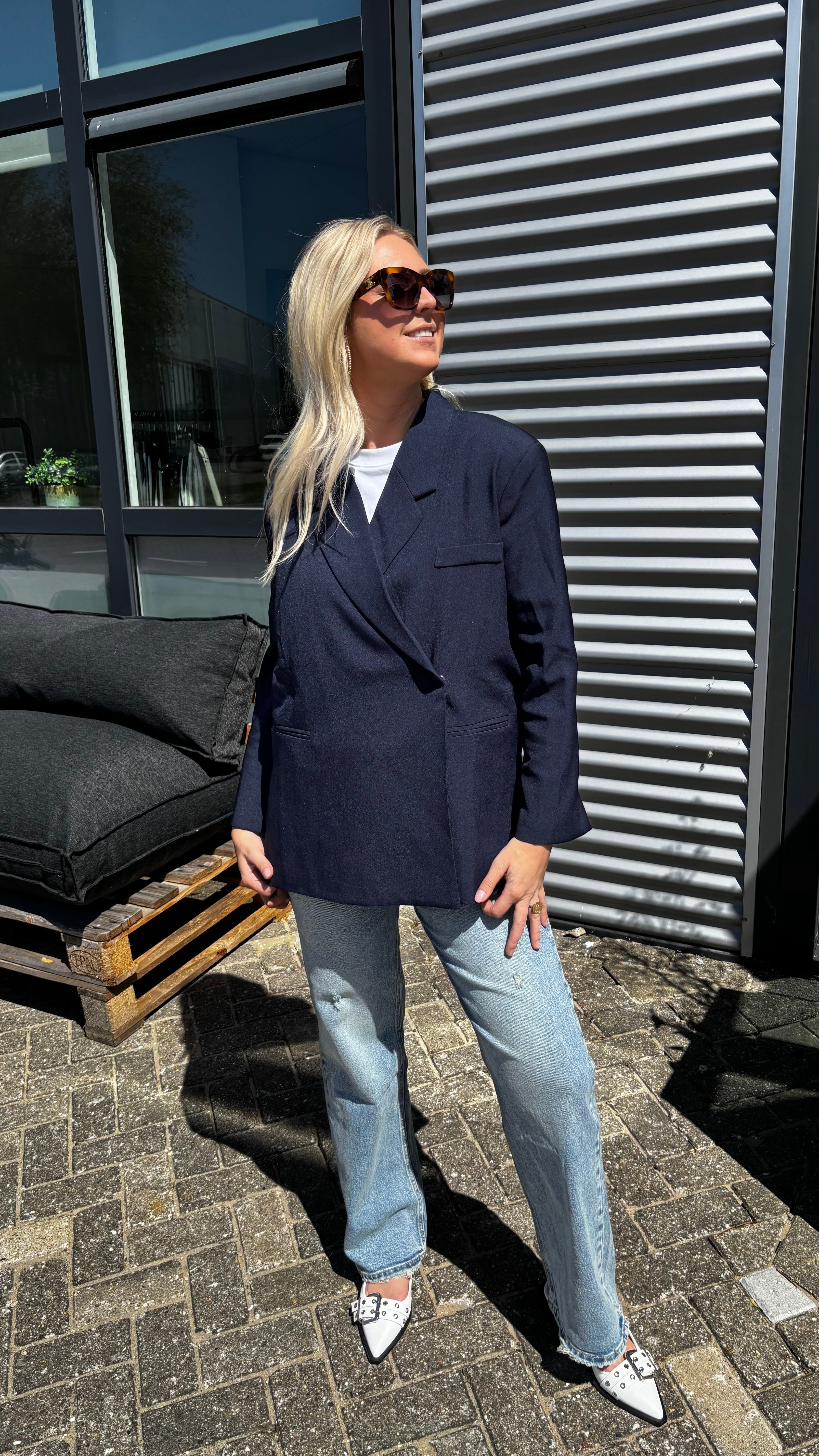 Boxy Fit Blazer Ambika Studio Navy