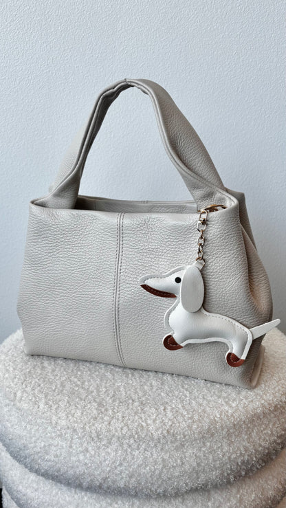 Polly Leather Bag Ecru