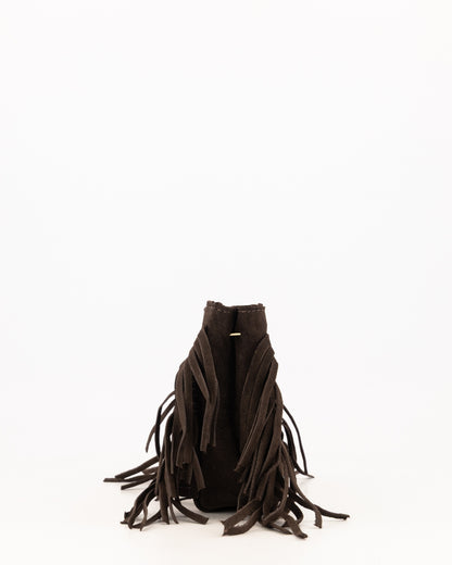 Miss Mini Suede Bag Dark Brown