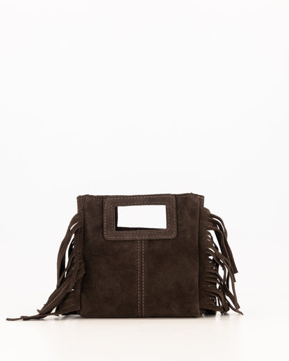 Miss Mini Suede Bag Dark Brown