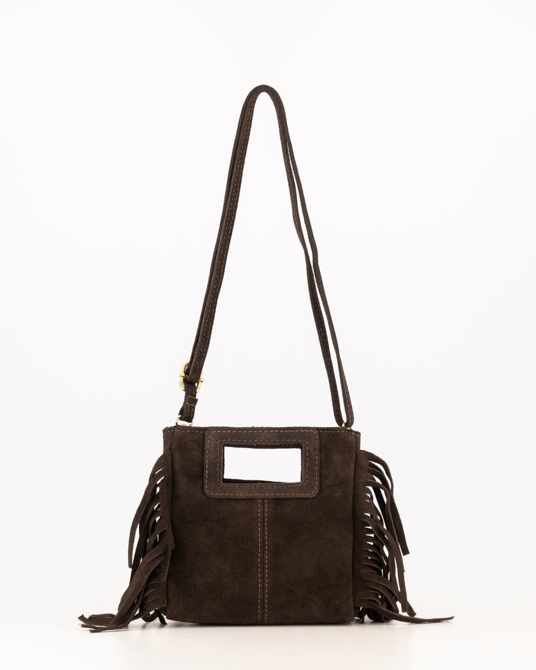 Miss Mini Suede Bag Dark Brown