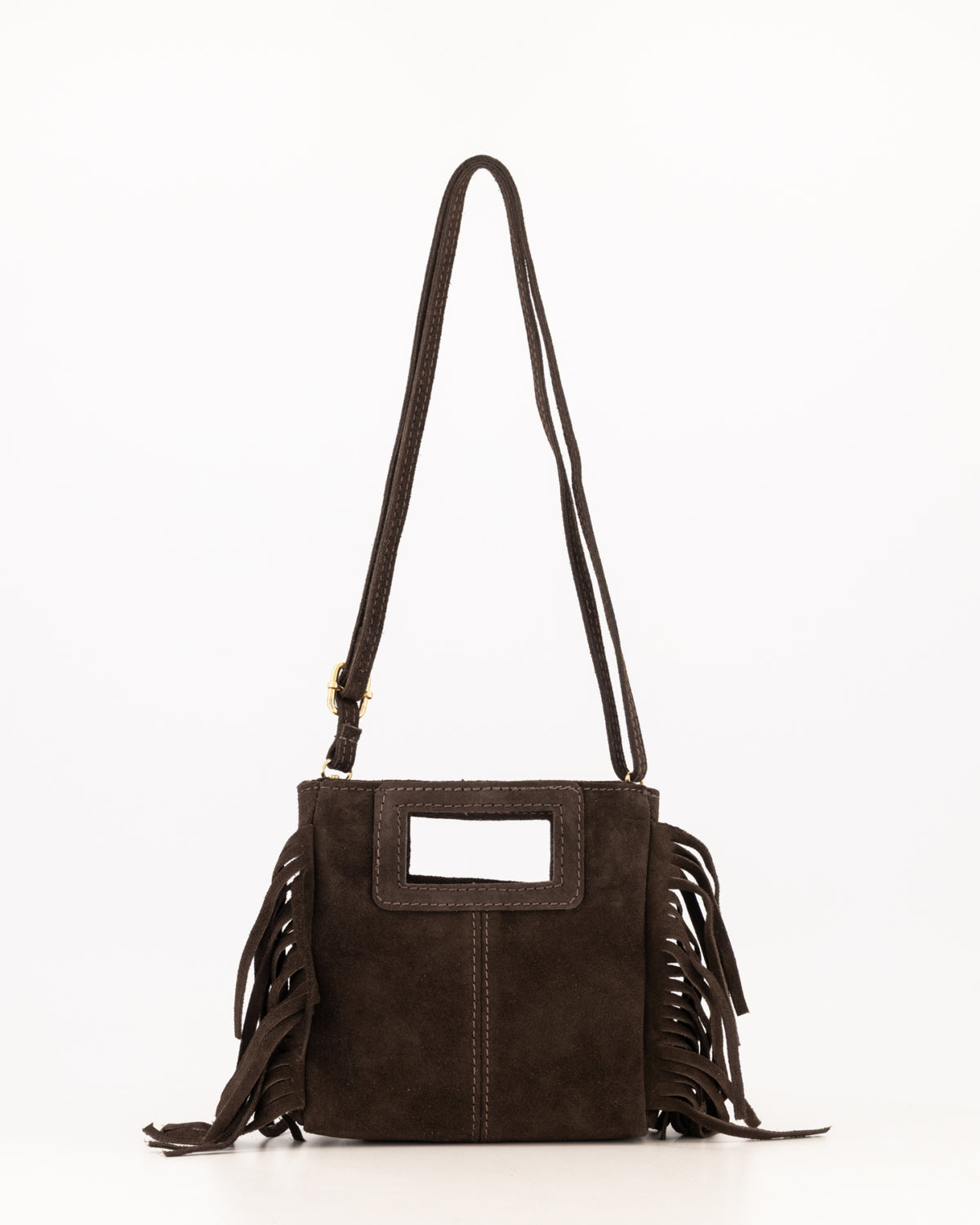 Miss Mini Suede Bag Dark Brown