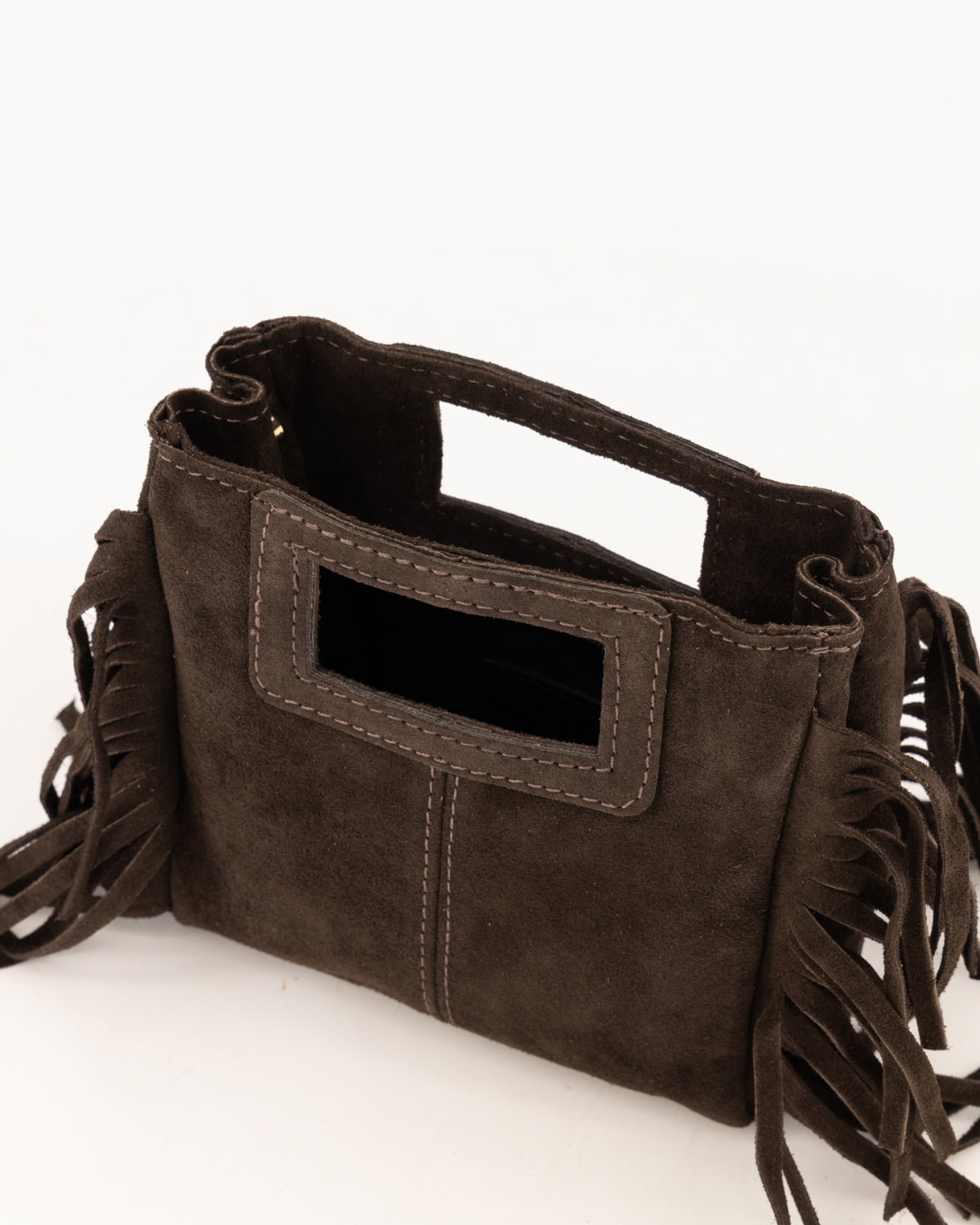 Miss Mini Suede Bag Dark Brown