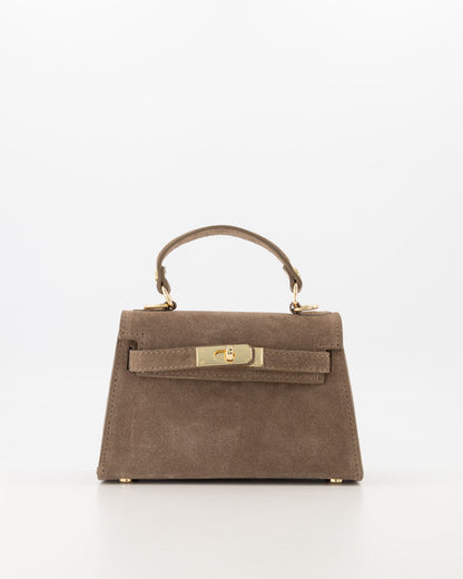 Kella Leather Bag Suede Taupe