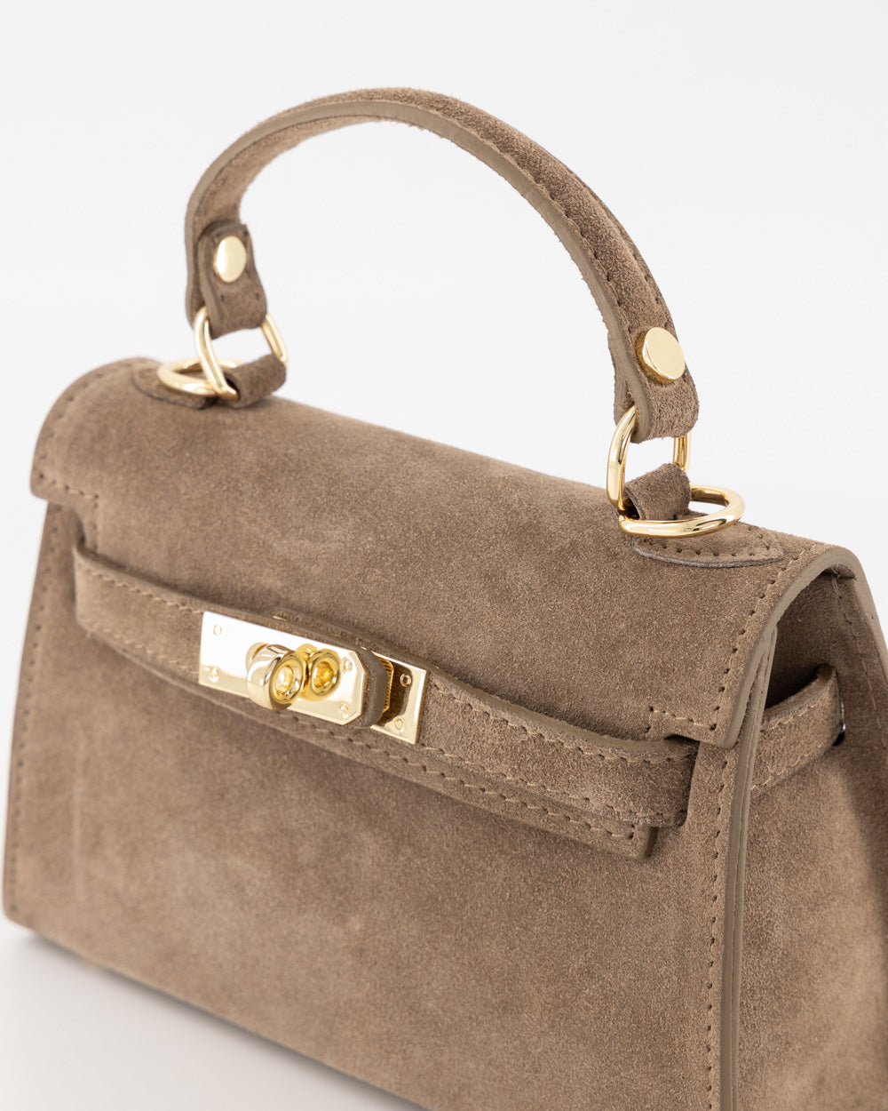 Kella Leather Bag Suede Taupe
