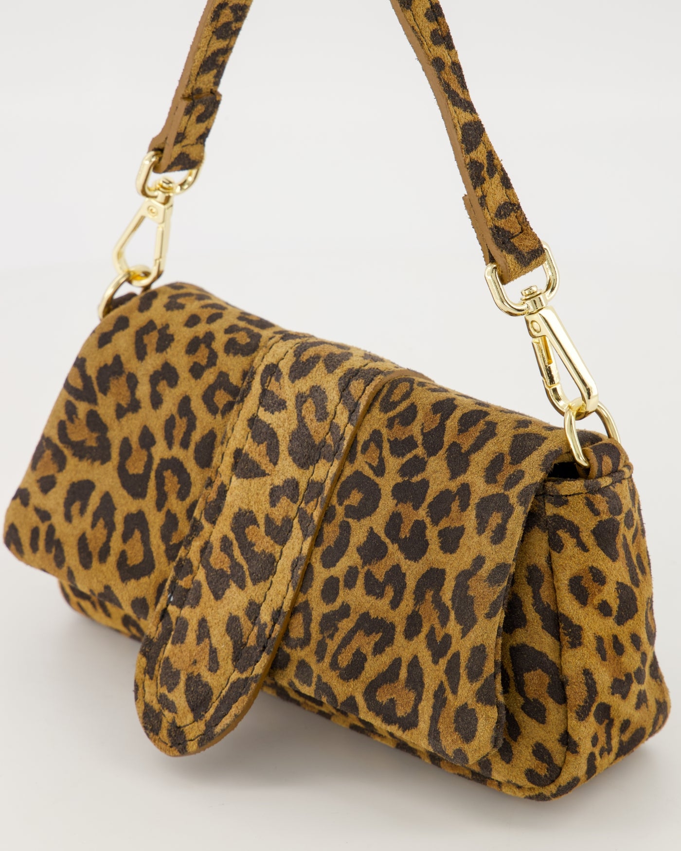 Molly Leopard Suede Bag
