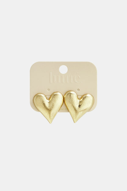 Heart Studs Gold