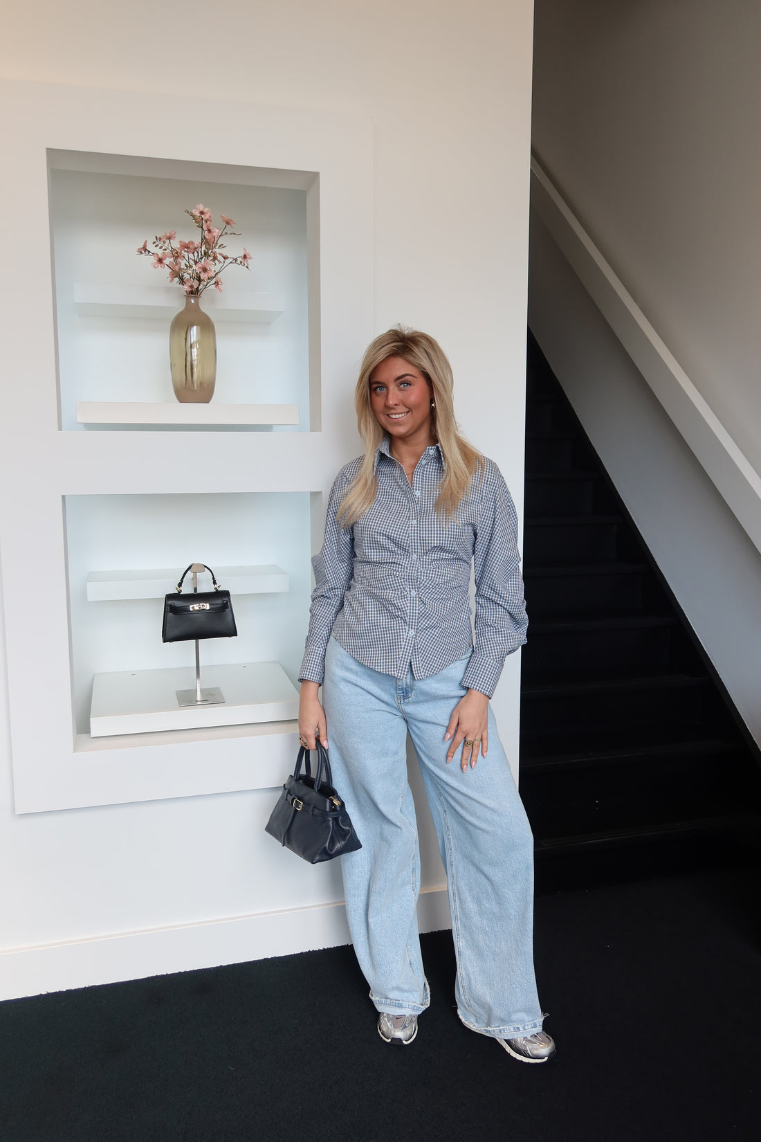 Amerie Blouse Blue Plaid