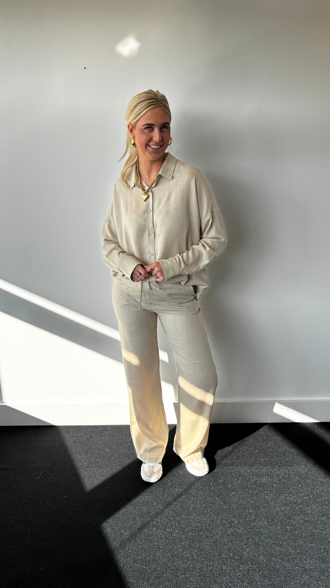 Paris Linnen Blouse Beige 19475