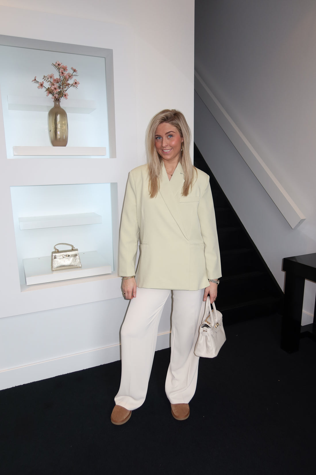 Boxy Fit Blazer Mint Green 4300