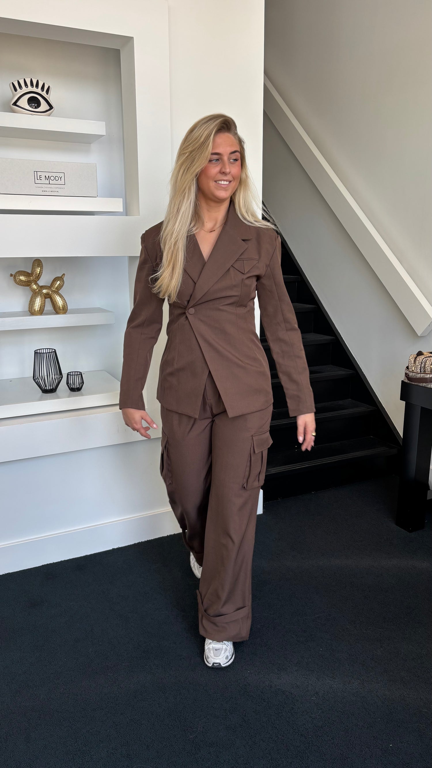 Luce Snatched Blazer Brown 7100