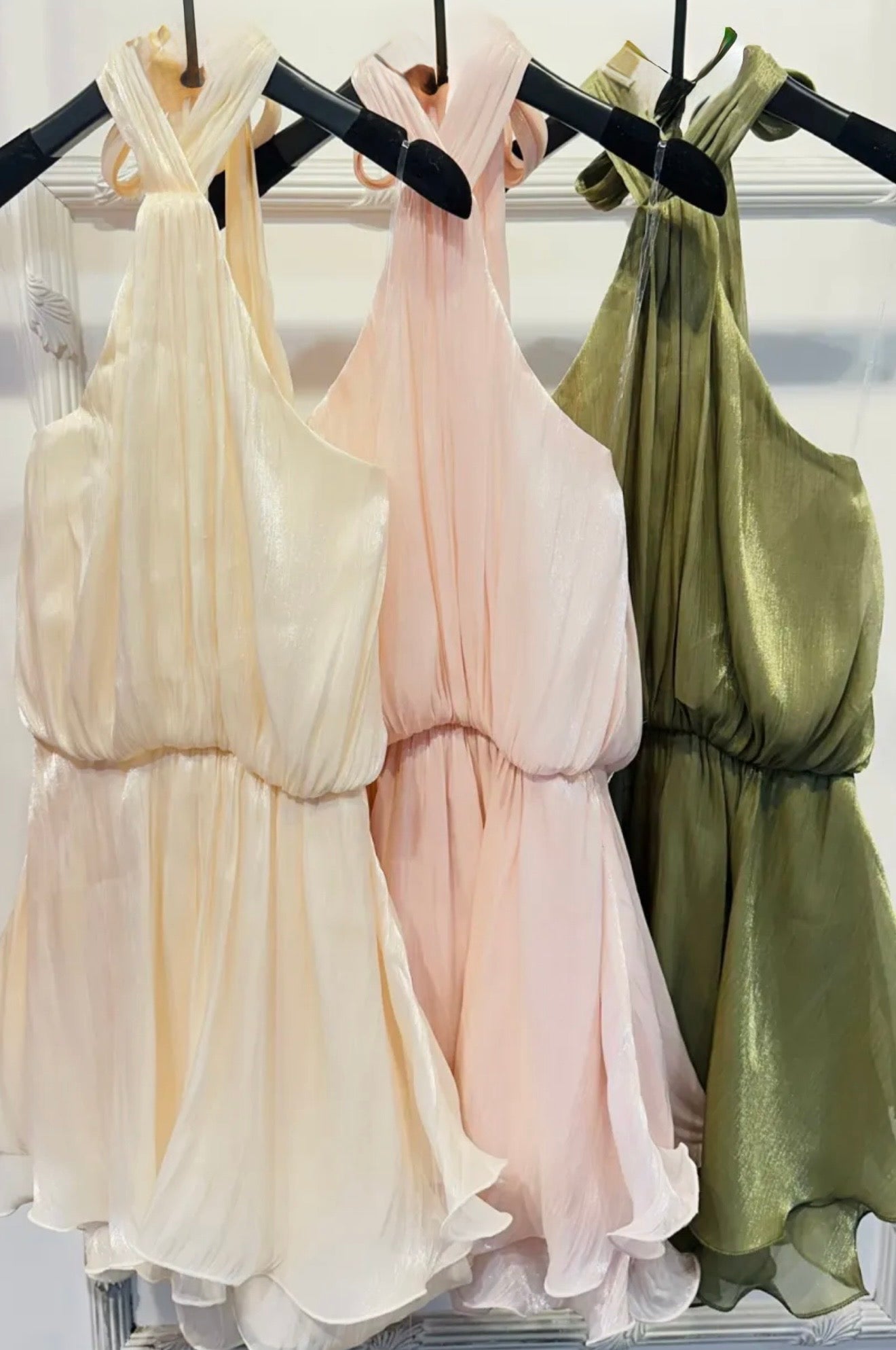 Beige Halter Dress 618