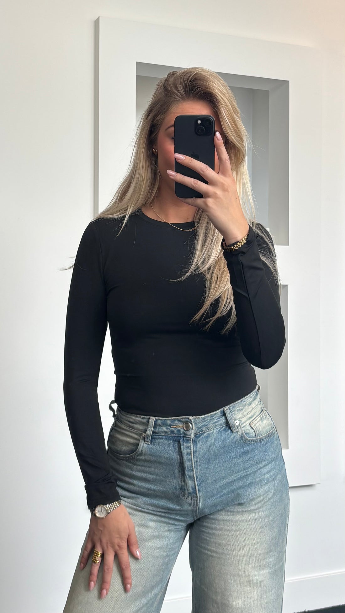 Monica Long Sleeve Body Black
