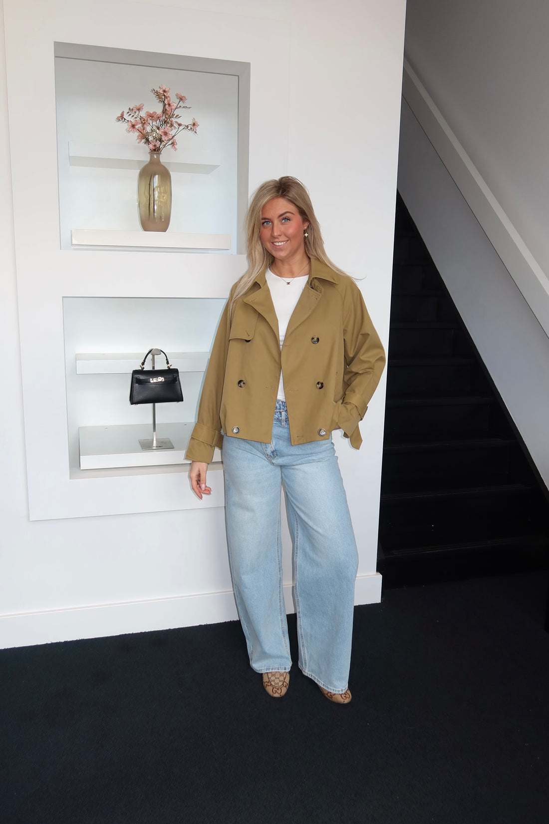 Bomber Trench Coat Olive