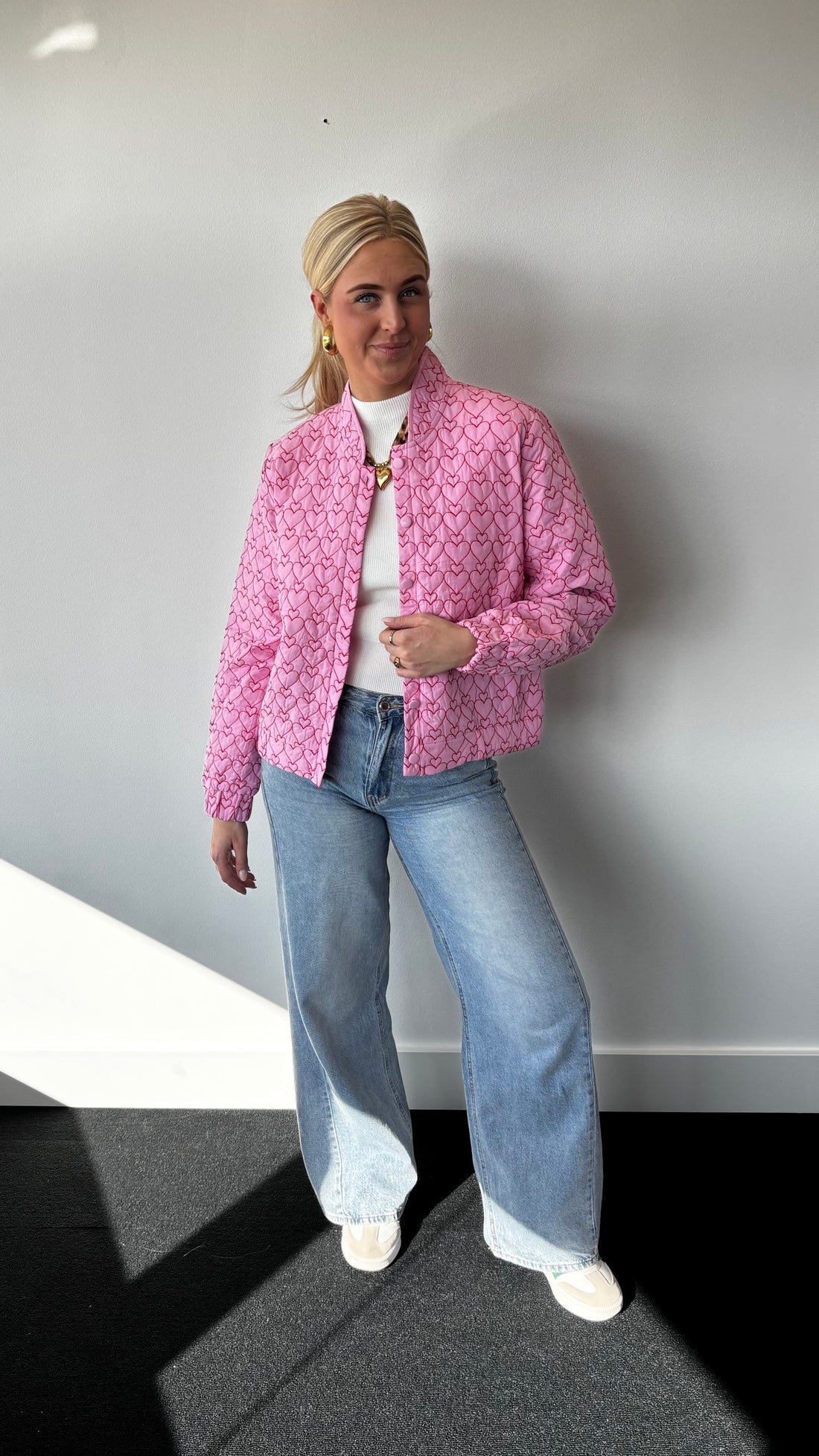 Mia Heart Bomber Pink 9855