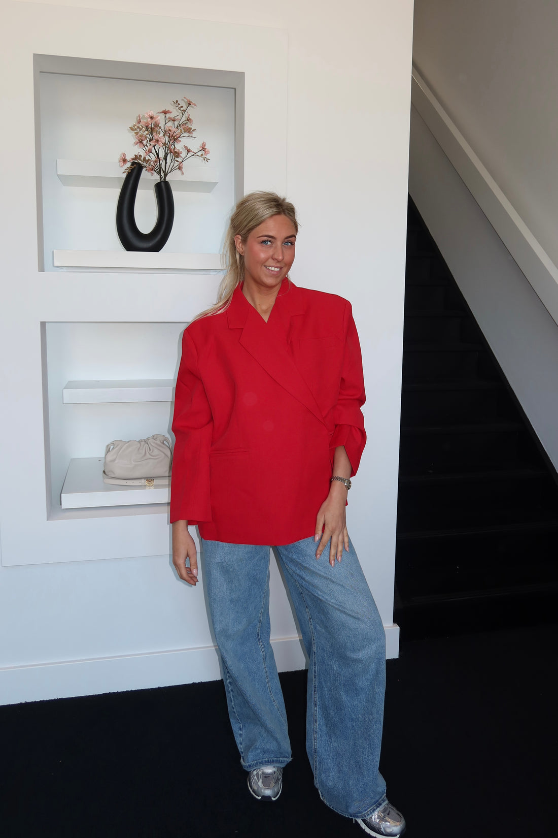 Lola Oversized Boxy Blazer Red