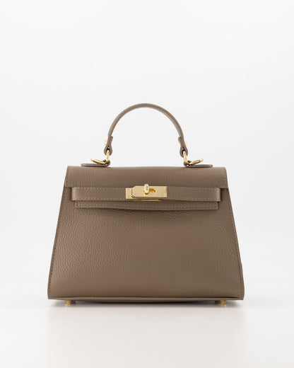 Kella Medium Leather Bag Taupe