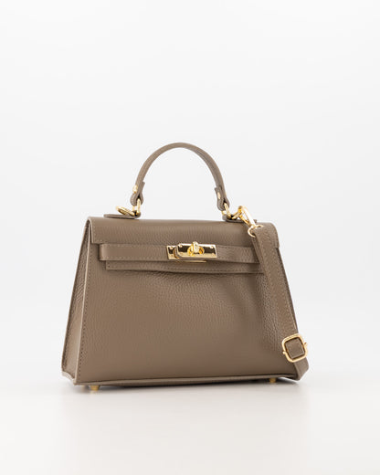 Kella Medium Leather Bag Taupe