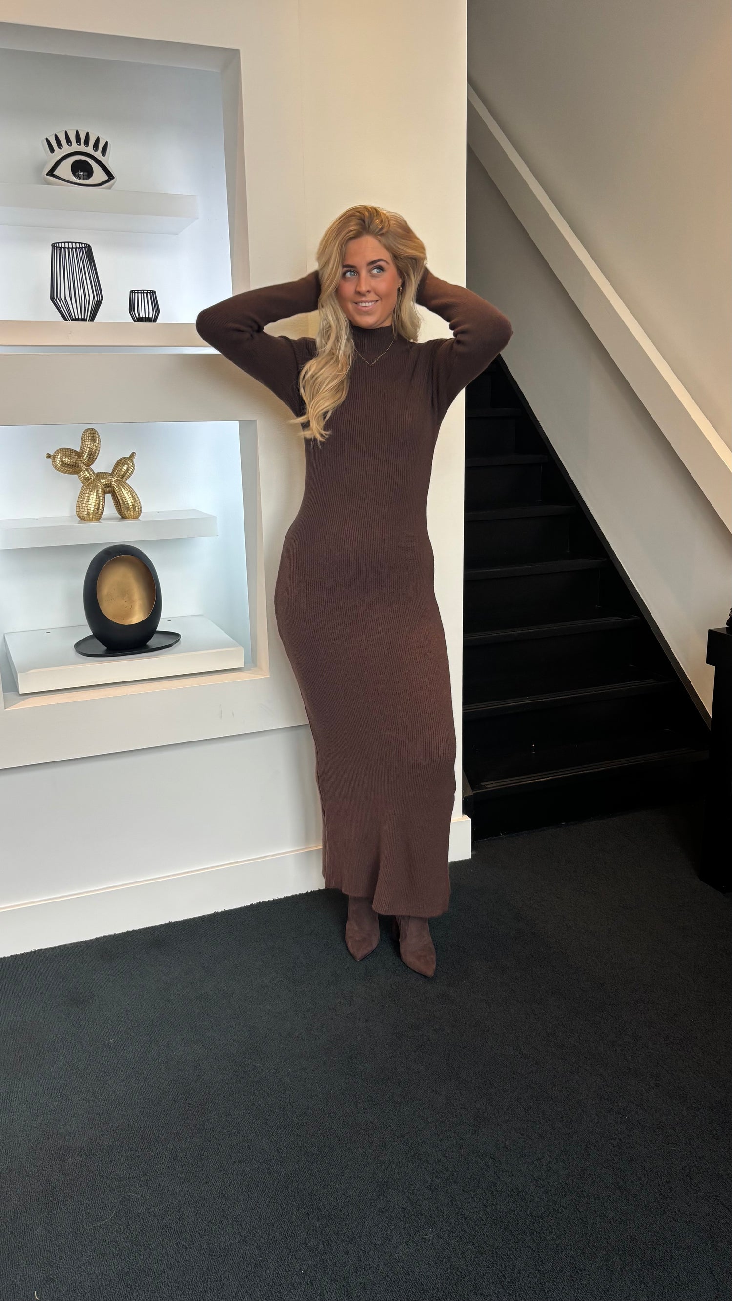 Iconic Knit Dress Brown 231 (Tall Girl Approved)