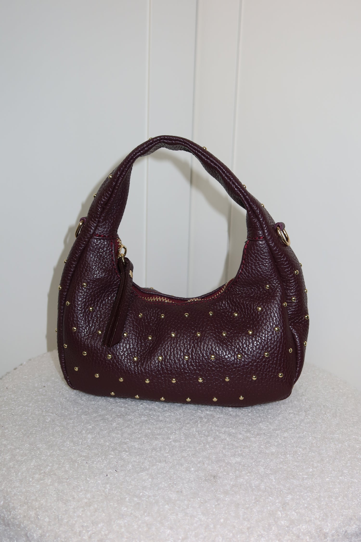 Liva Studded Bag Burgundy