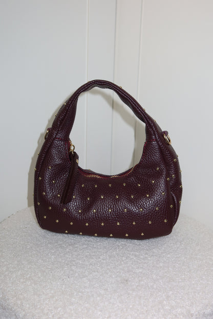 Liva Studded Bag Burgundy