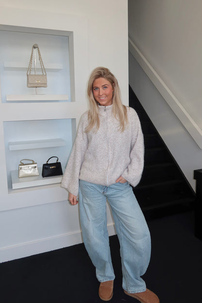 Knitted Cardigan Taupe