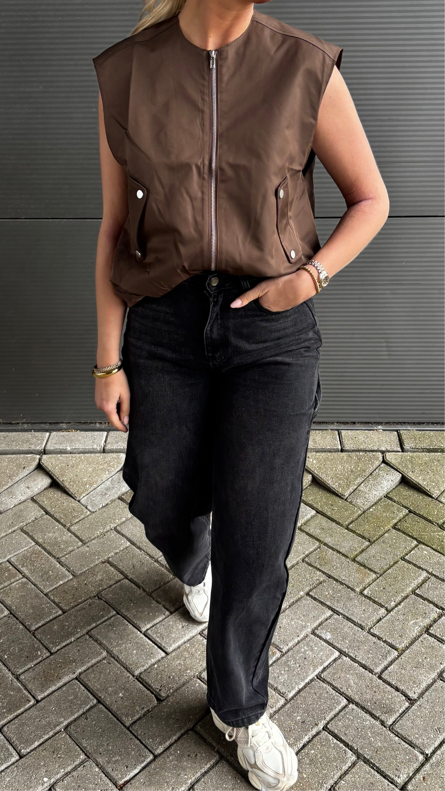 Mexx Bomber Gilet Brown