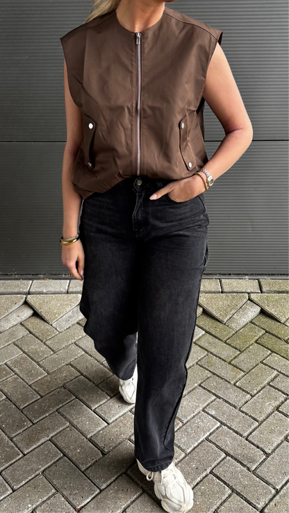 Mexx Bomber Gilet Brown