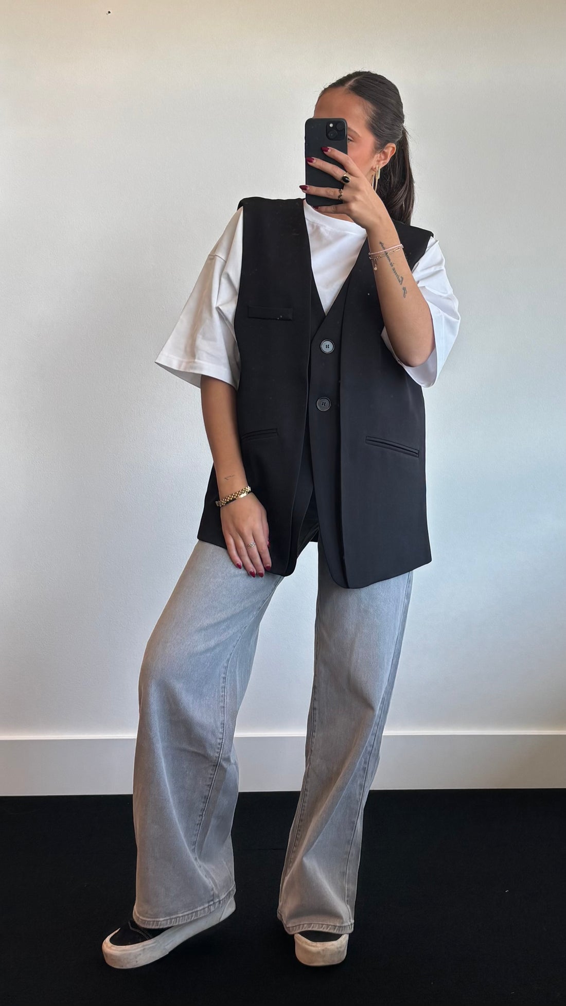 Statement Gilet Zwart 24734
