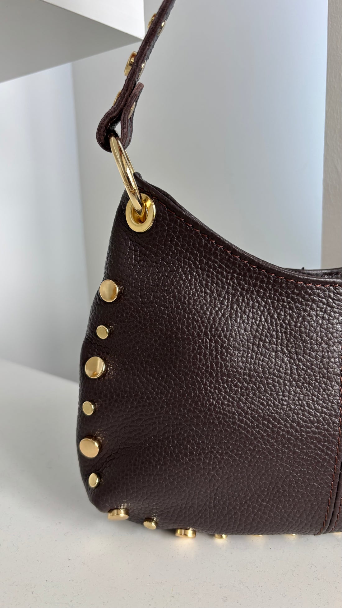Studded Bag Dark Brown