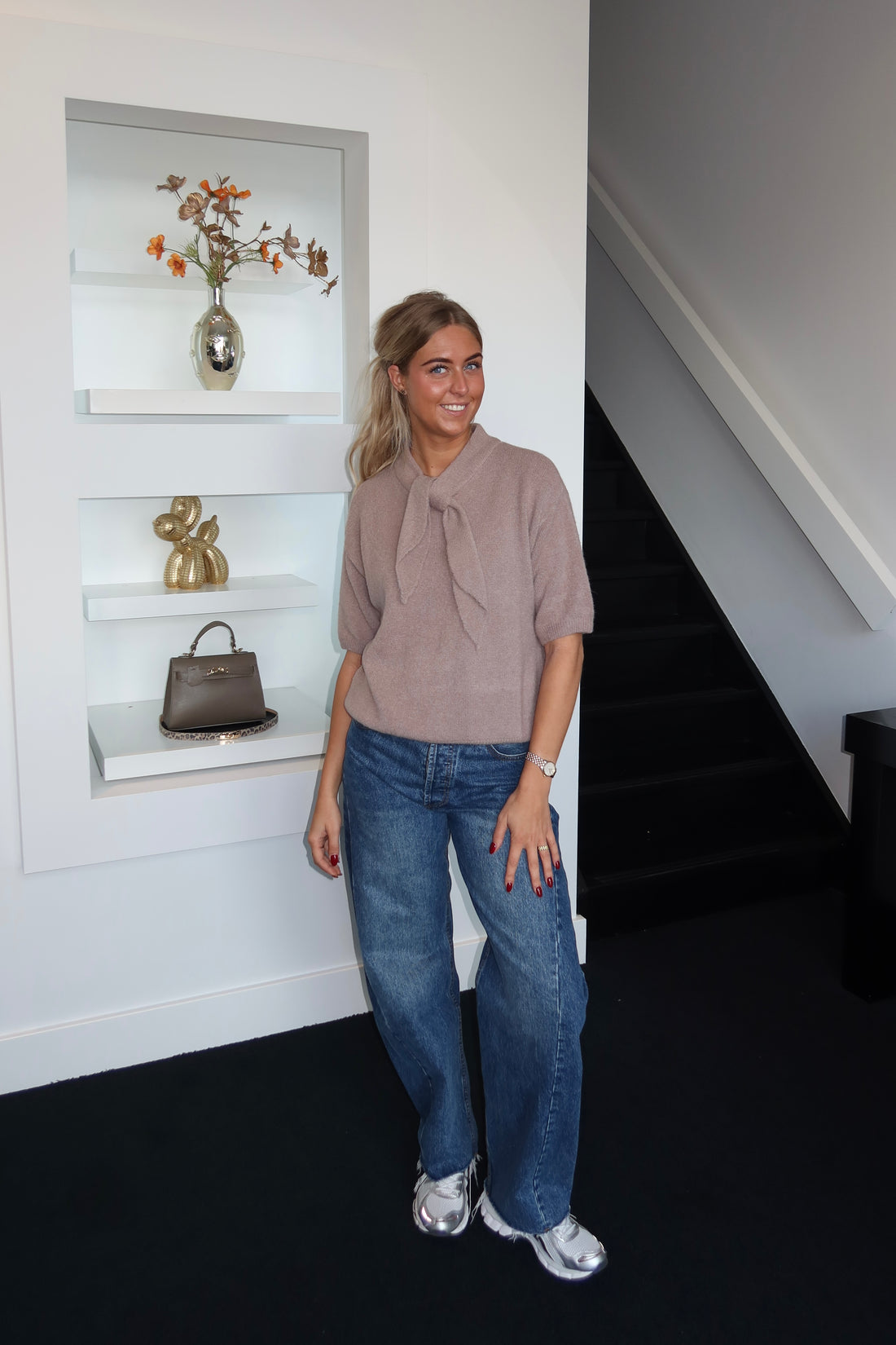 Florine Scarf Knit Taupe