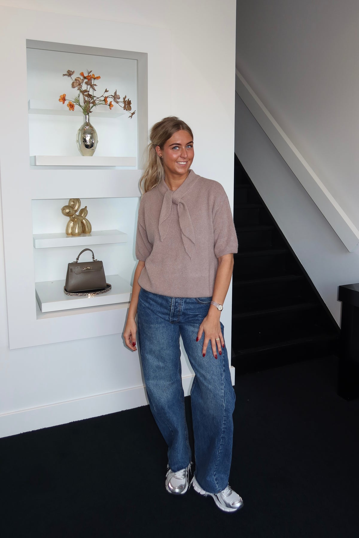 Florine Scarf Knit Taupe