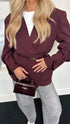 PRE ORDER Statement Blazer Burgundy 25233
