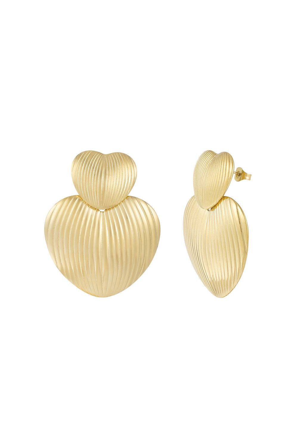 Statement Love Earrings Gold