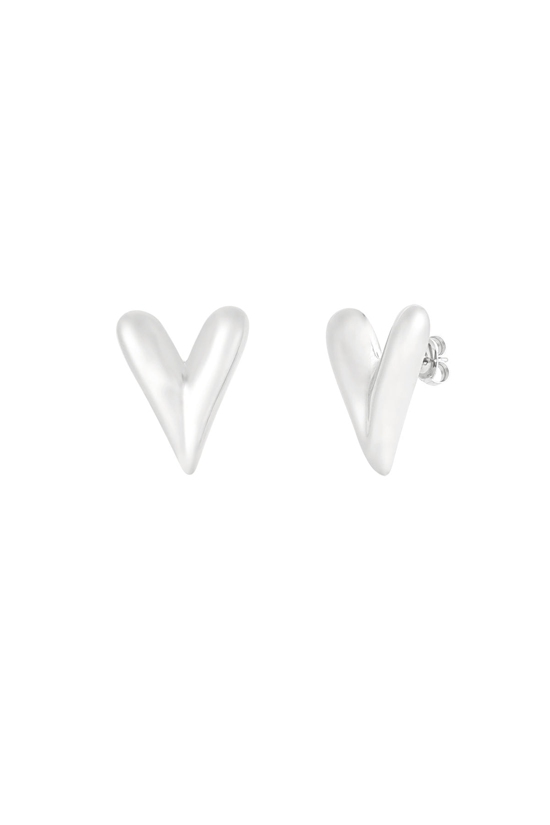 True Heart Button Earrings
