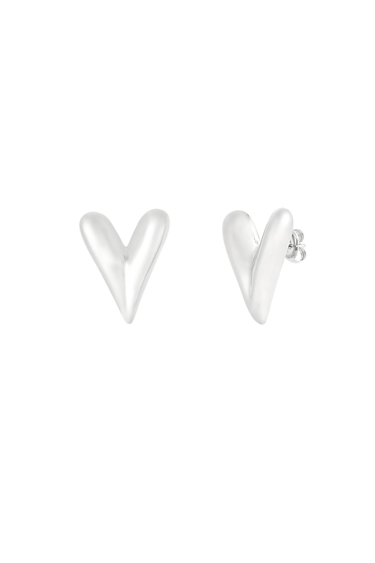 True Heart Button Earrings