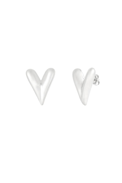 True Heart Button Earrings