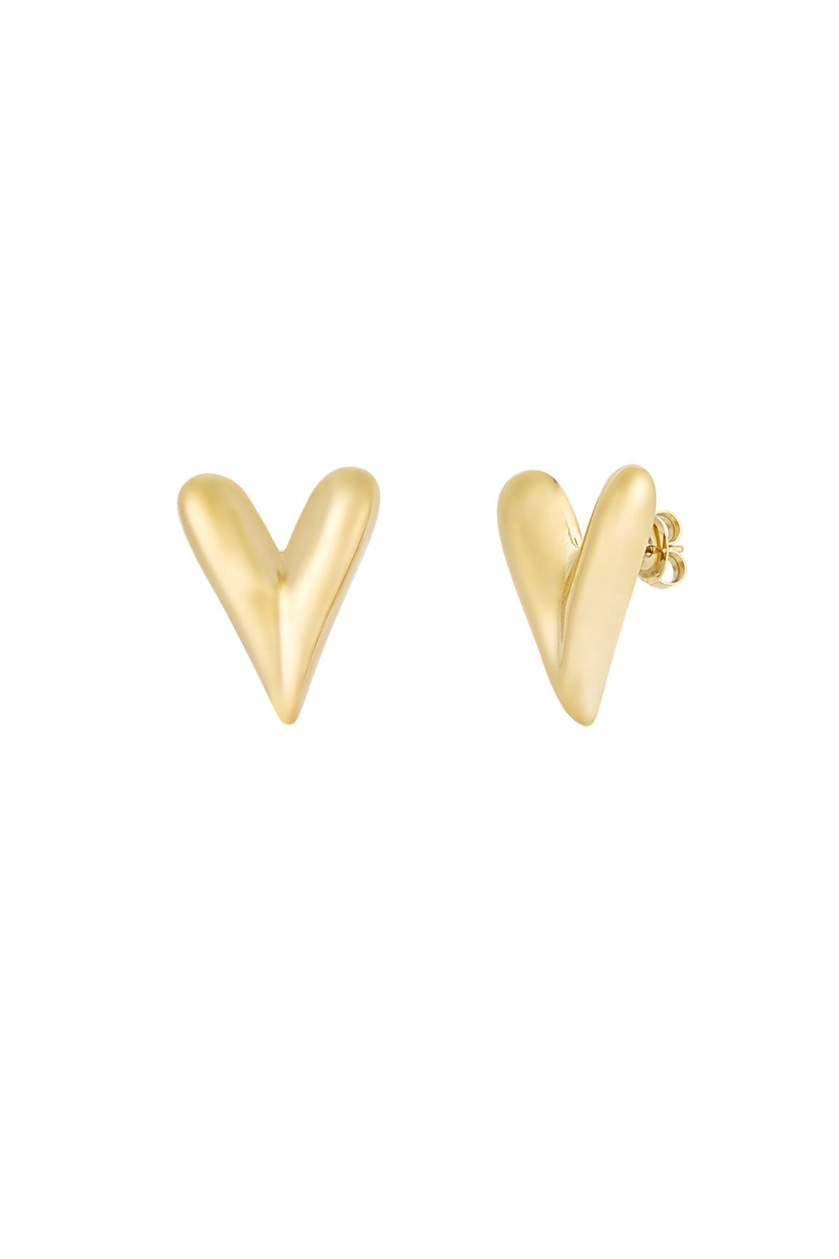 True Heart Button Earrings