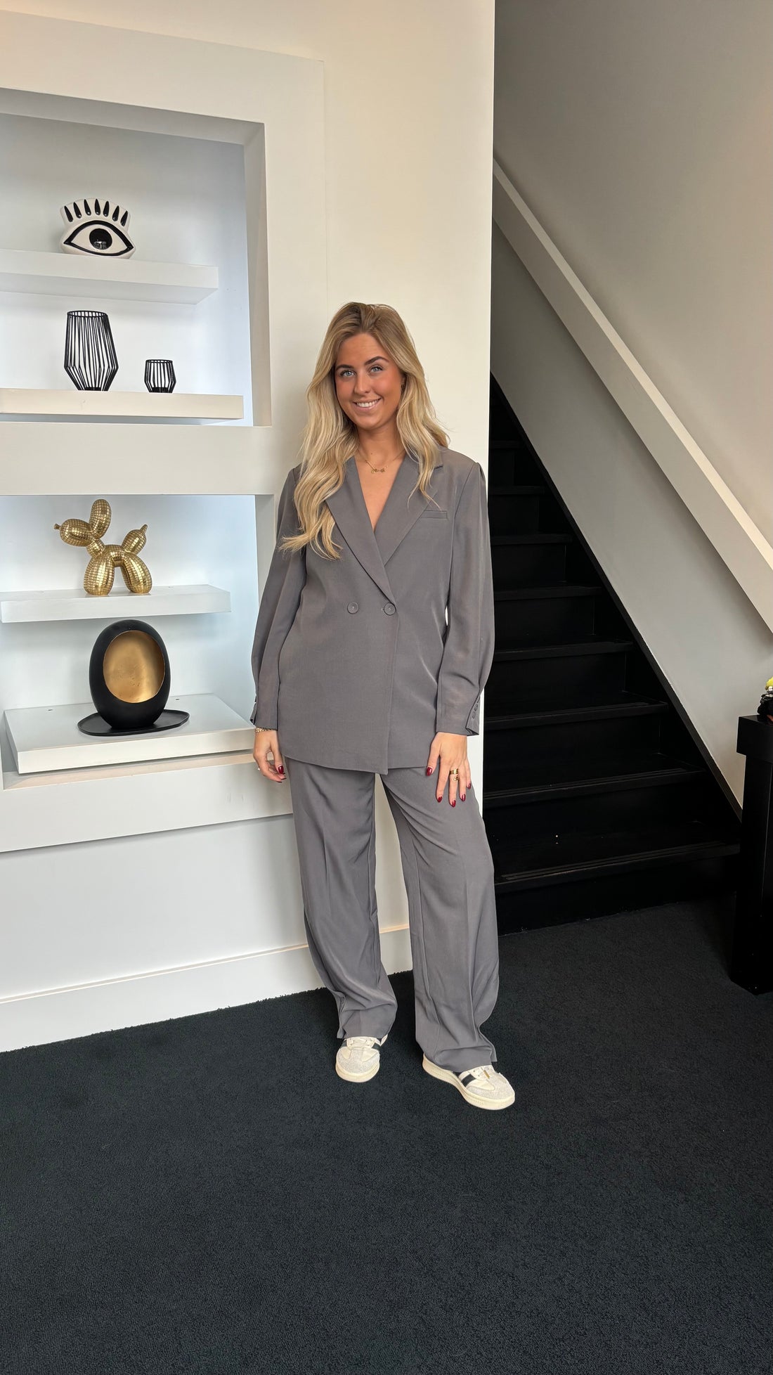 Pamela Belted Blazer Grey 24727