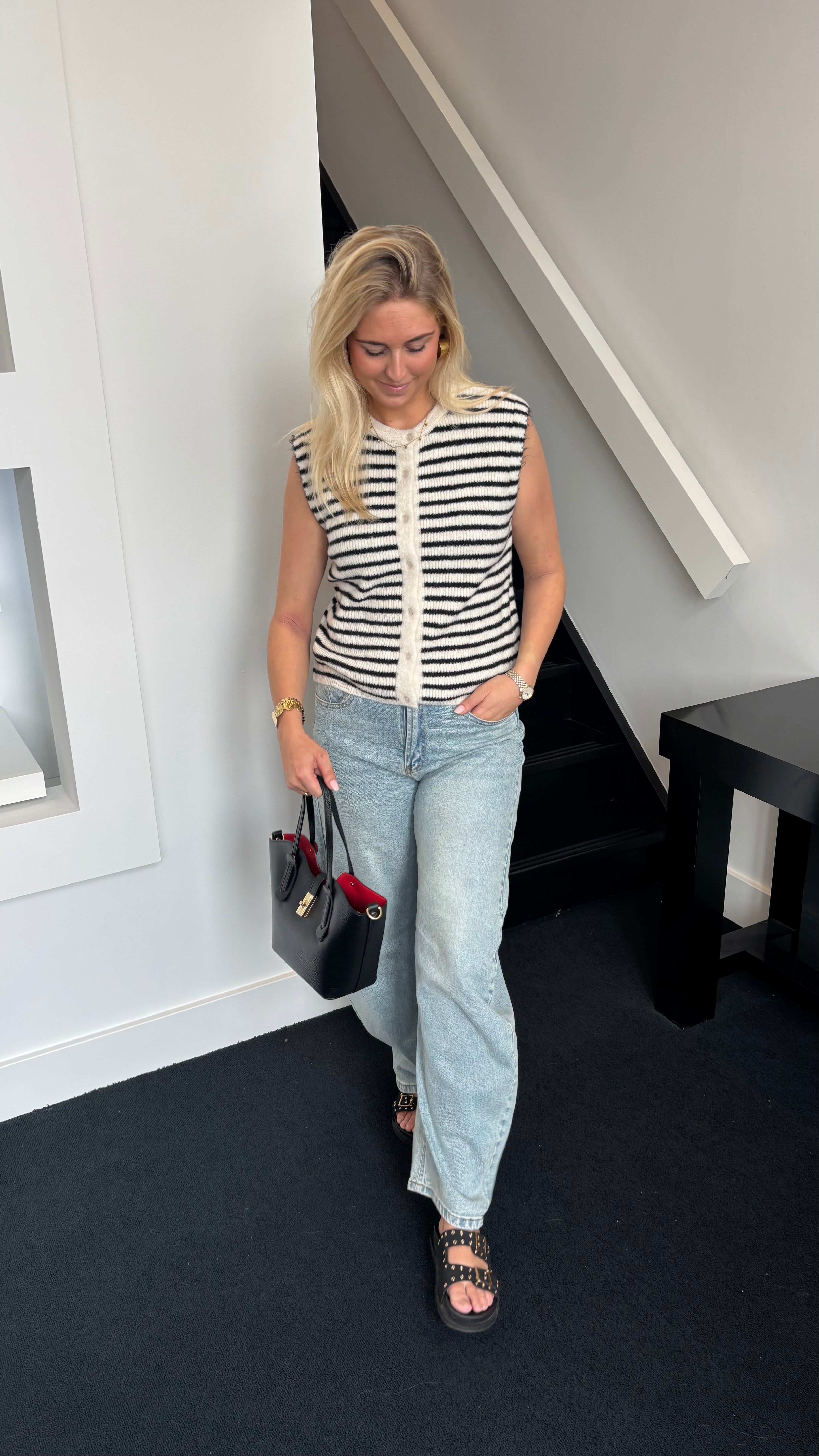 Soft Gilet Striped 51057