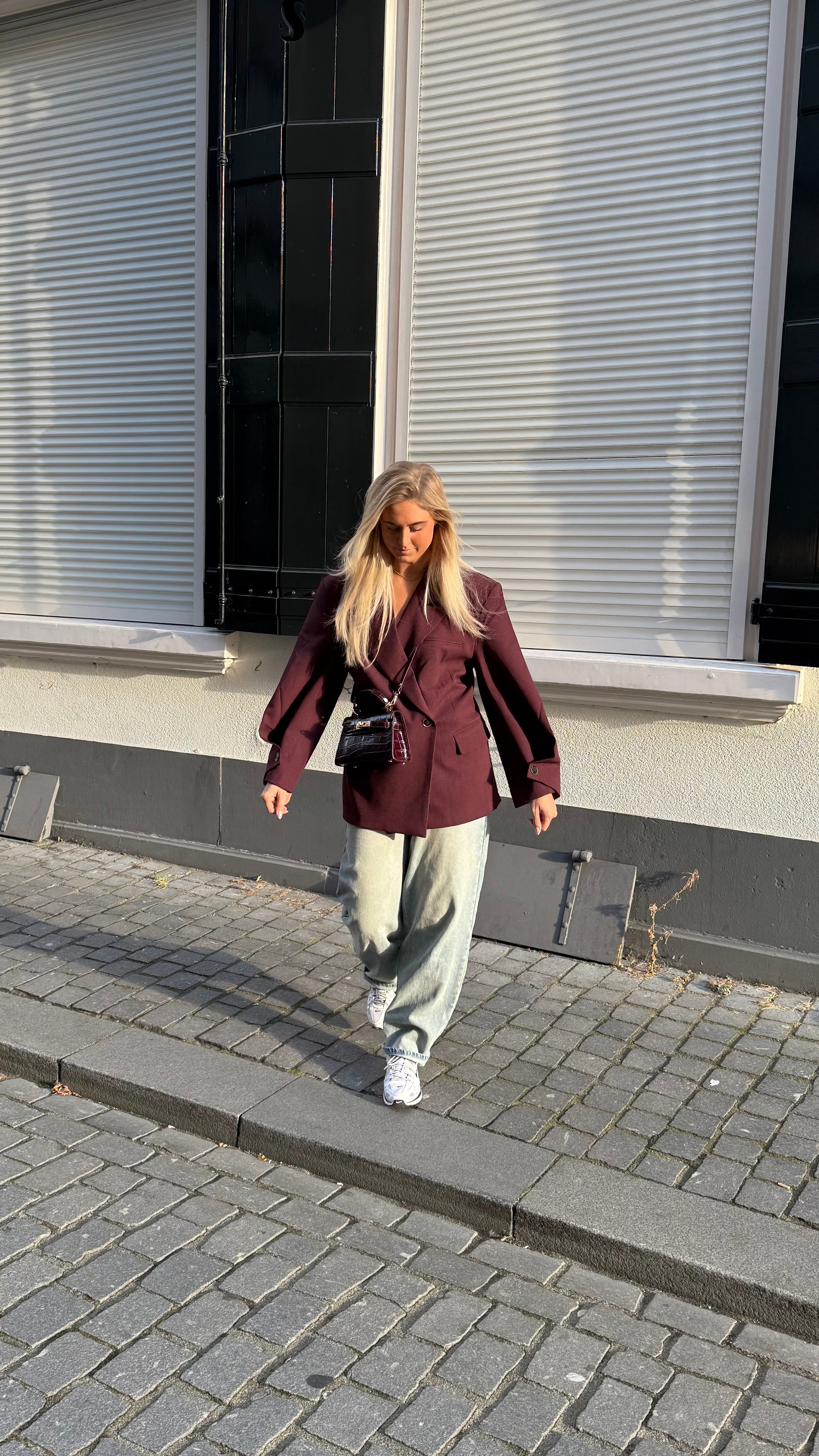 Statement Blazer Burgundy 25233