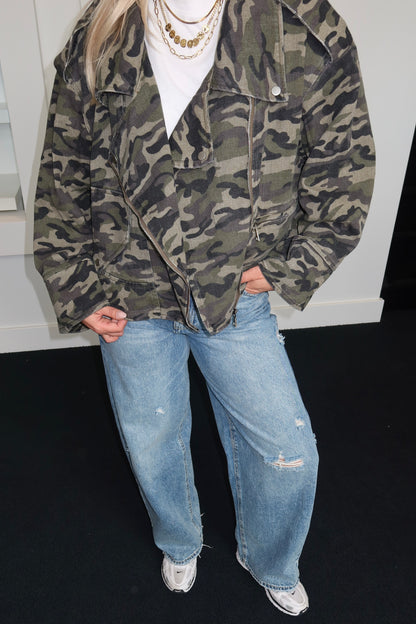 Mae Jacket Denim Camouflage 13977