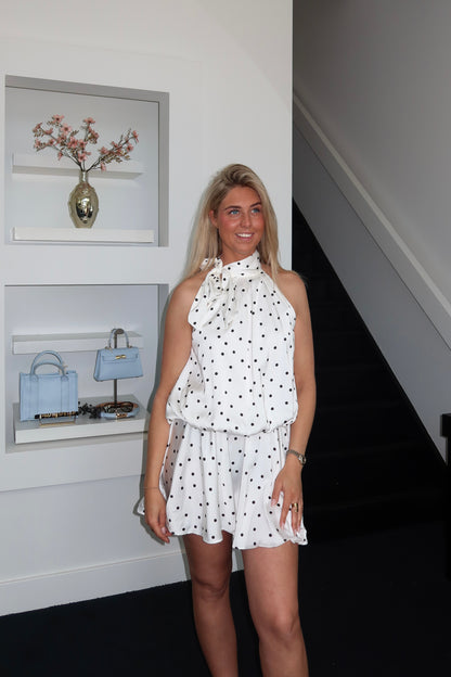 Polka Dots Halter Dress 122