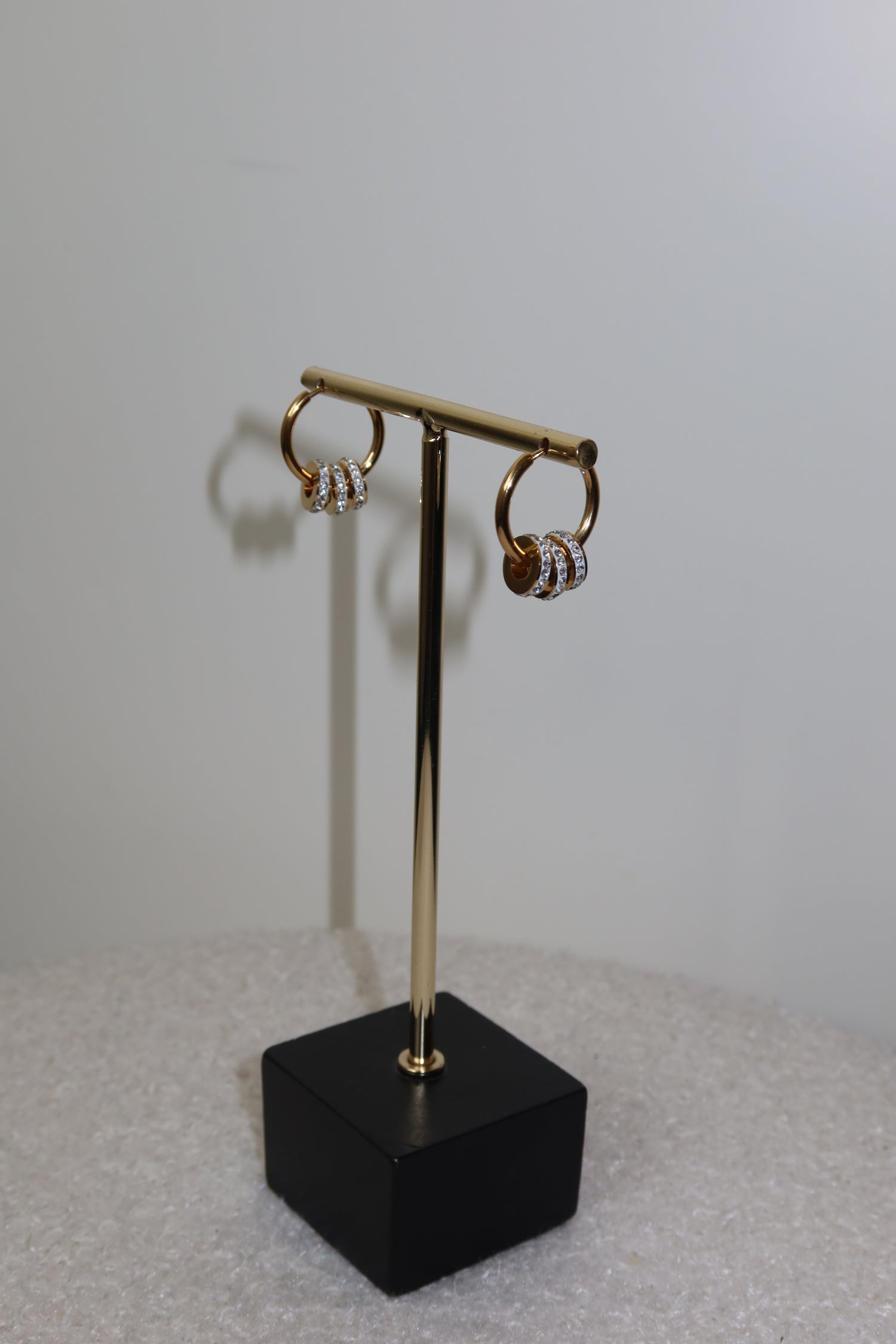 Mini Sparkle Hoops Gold