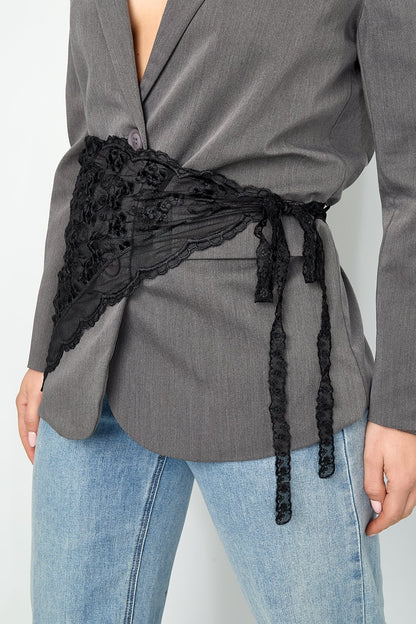 Lace Scarf Black