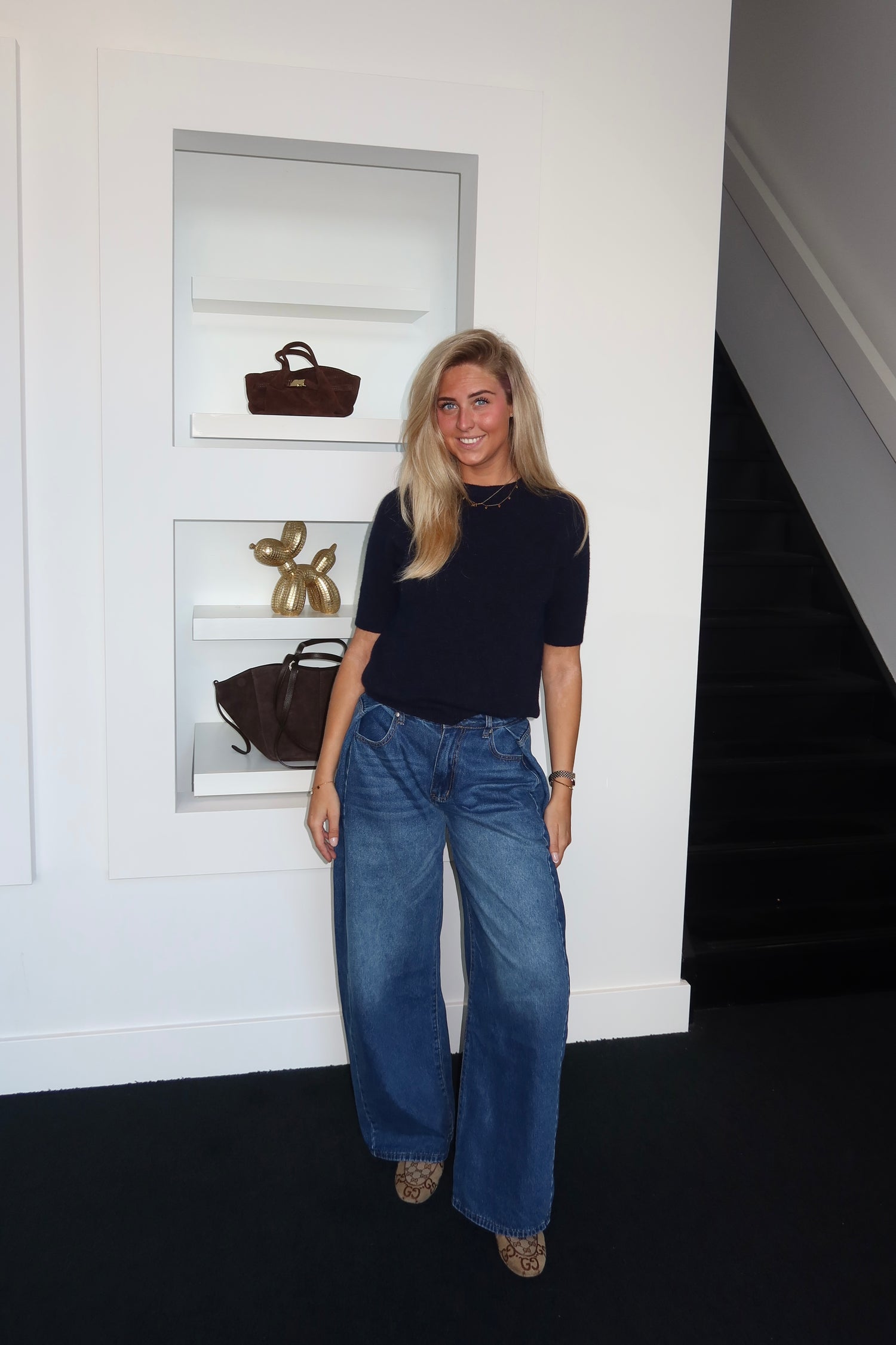 Soft Knit Top Navy